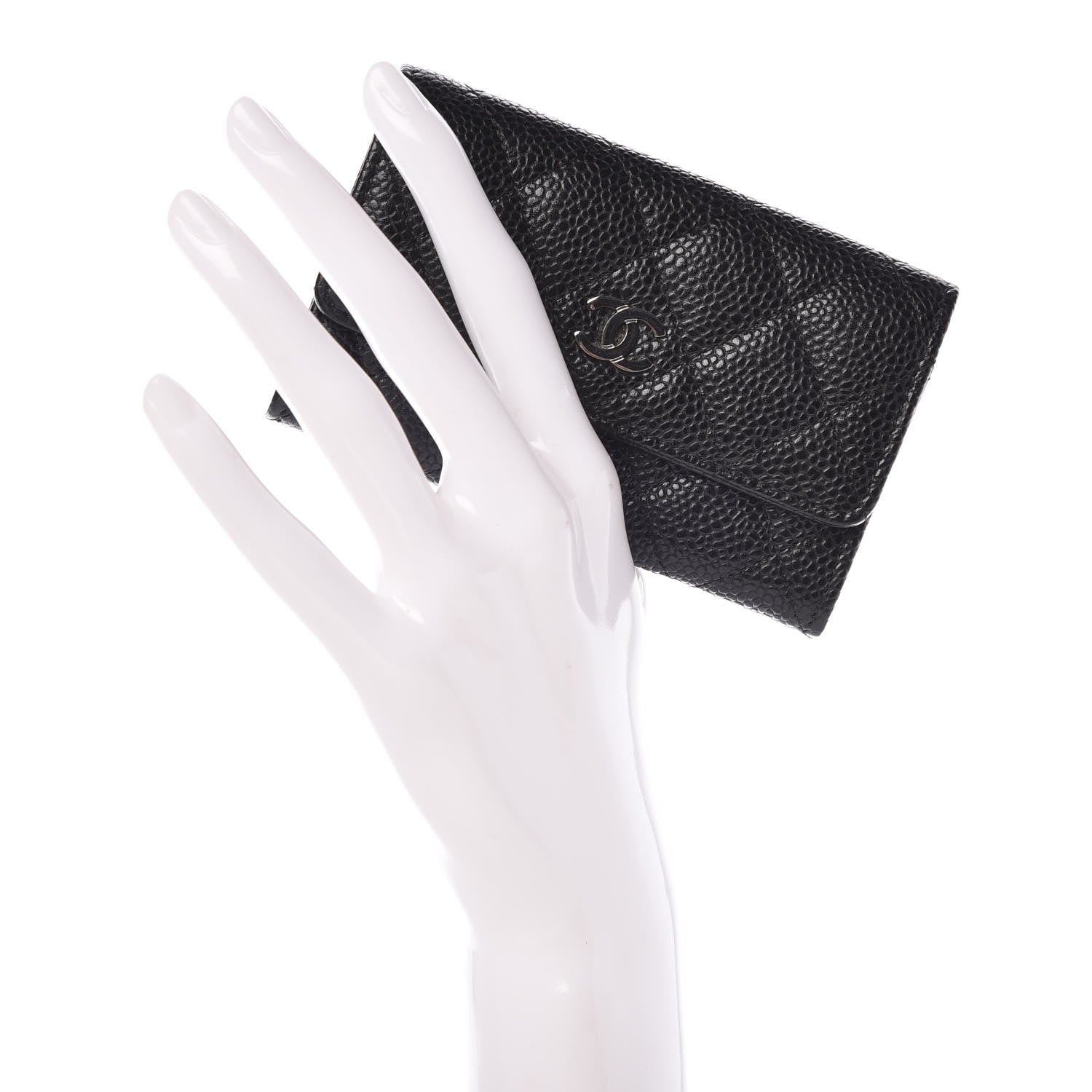 Chanel Caviar Quilted Flap Card Holder Black 2 of 9