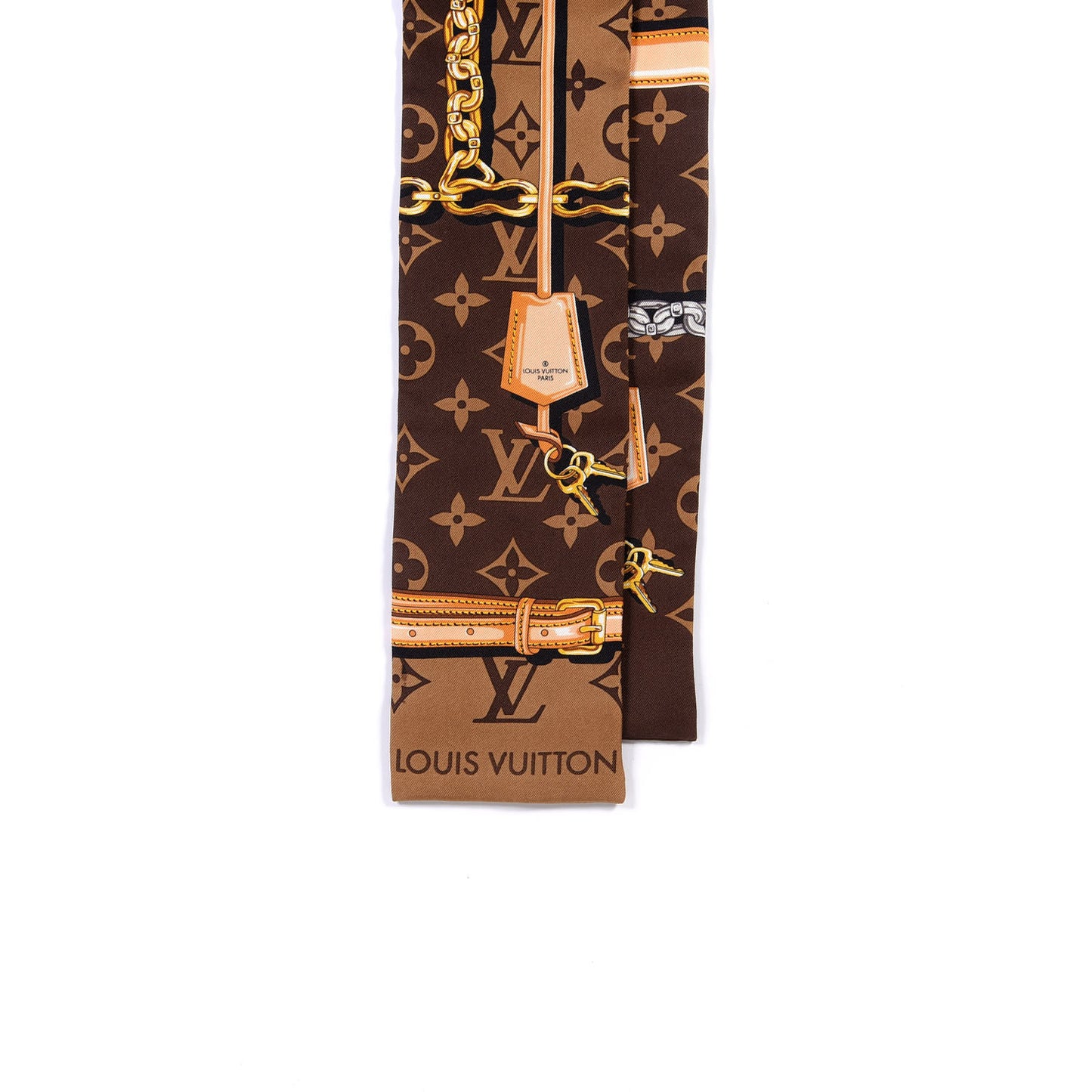Silk Monogram Confidential Bandeau Brown