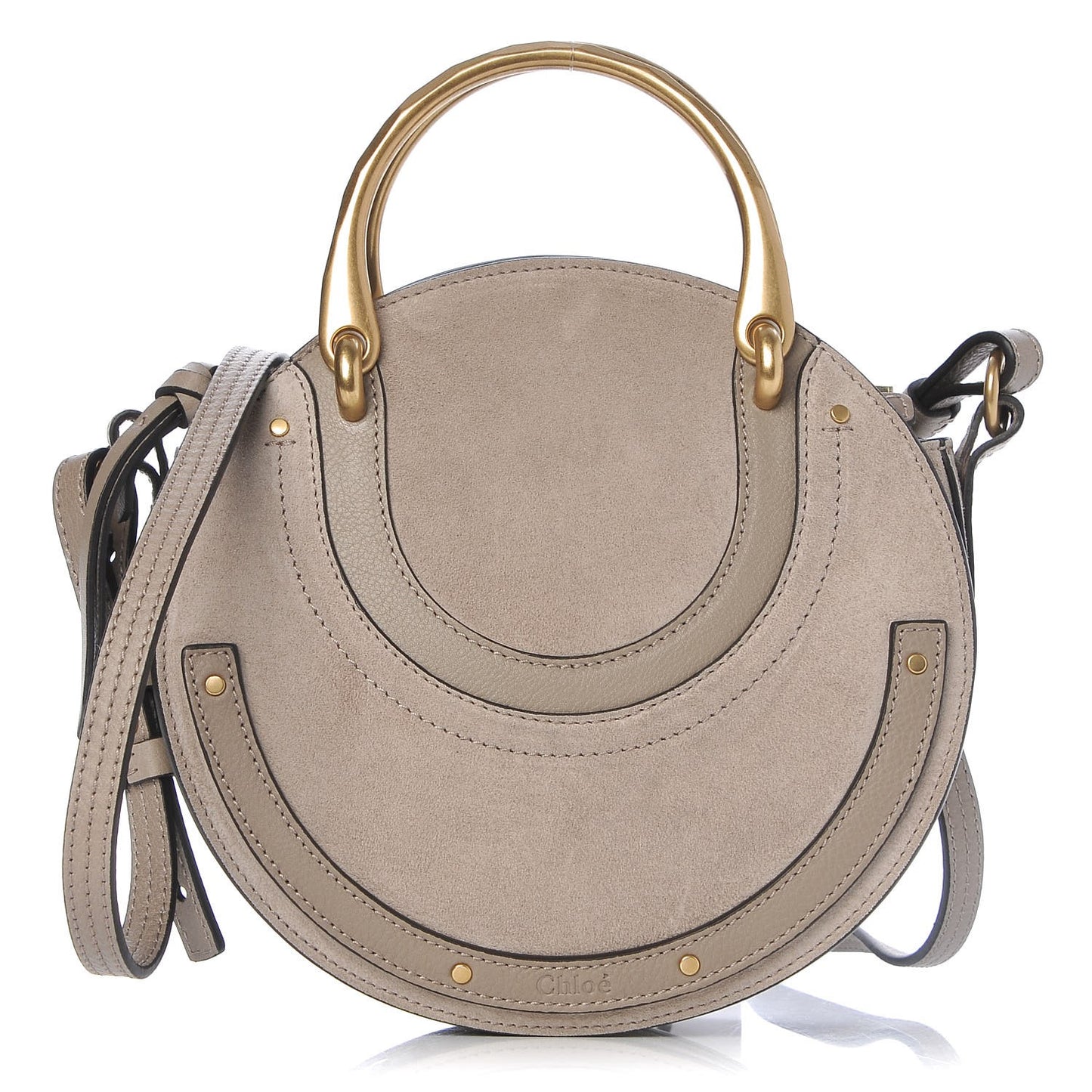 Calfskin Suede Small Pixie Bag Motty Grey