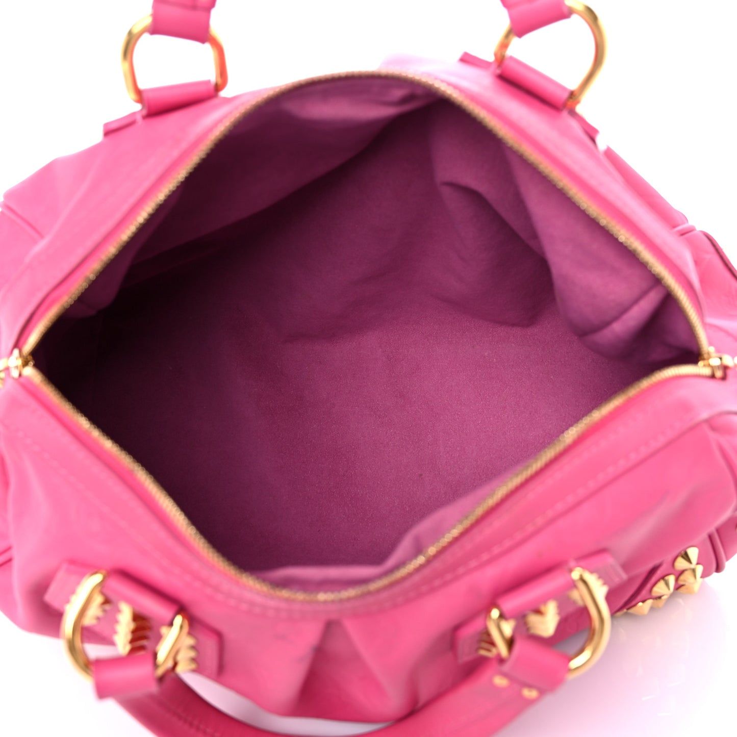 Calfskin Embossed Courtney MM Fuchsia