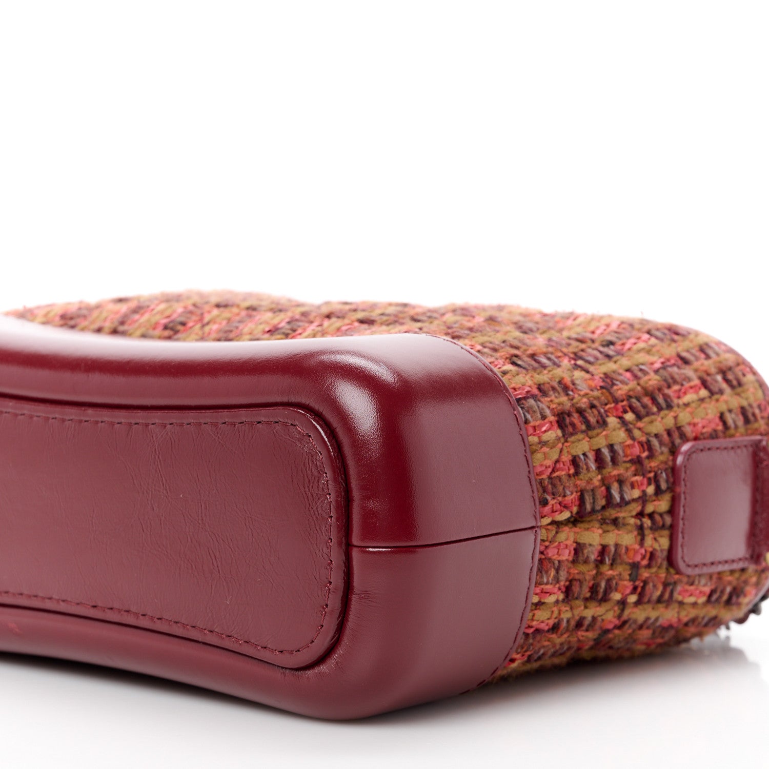 Chanel Tweed Calfskin Small Gabrielle Hobo Burgundy 11 of 12