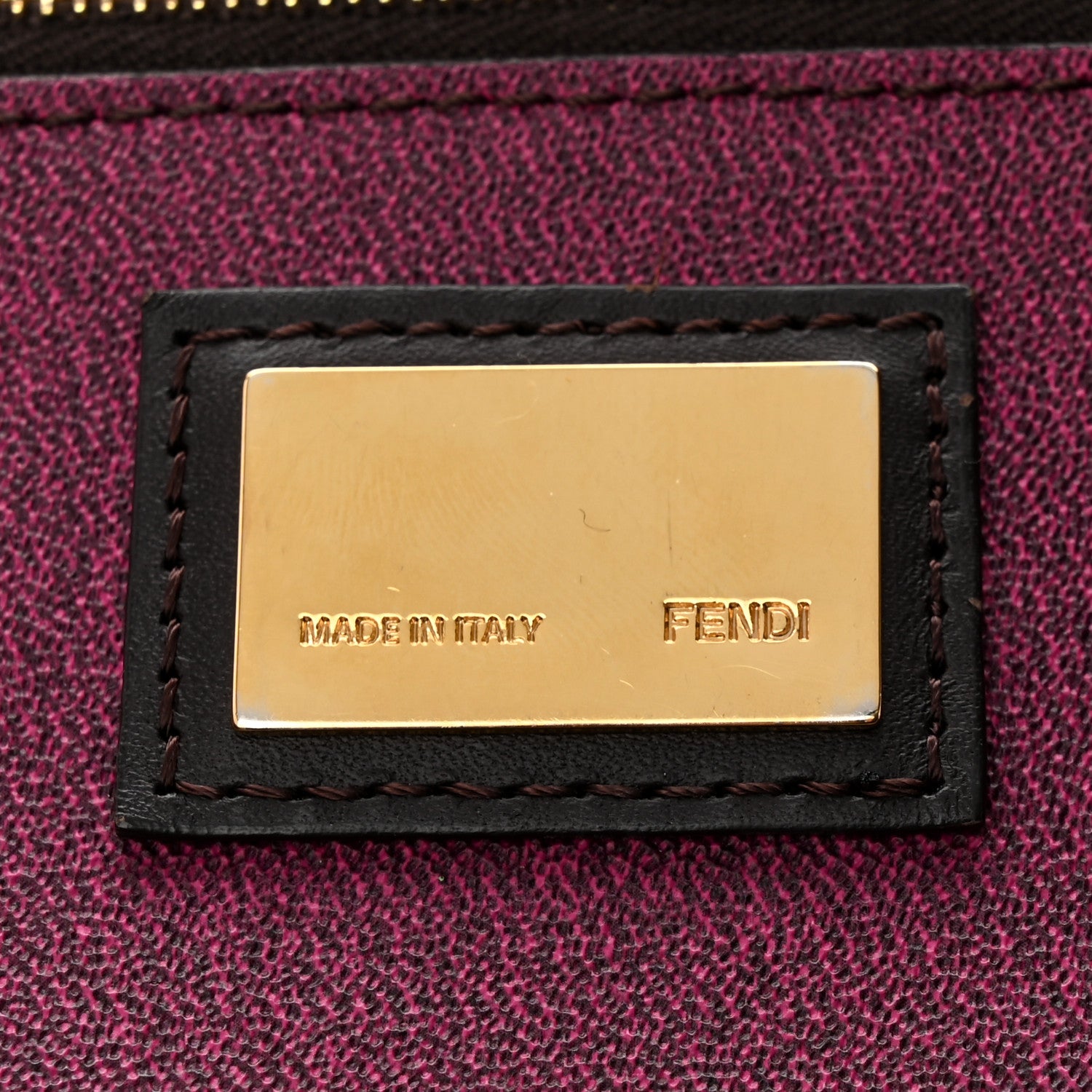 Fendi Zucca Spalmati Medium Roll Tote Tobacco Fuxia 6 of 12