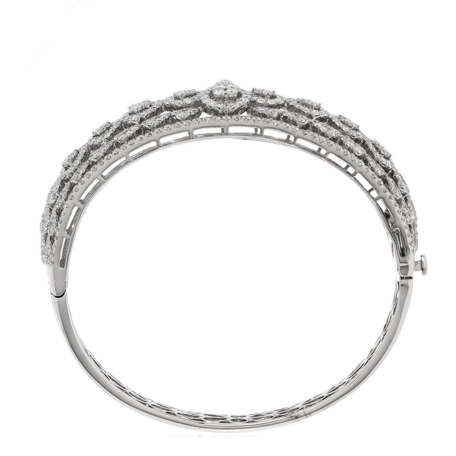 Parker & West by FASHIONPHILE 18K White Gold Diamond 10.80ctw Bangle Bracelet 4 of 6