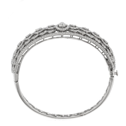Parker & West by FASHIONPHILE 18K White Gold Diamond 10.80ctw Bangle Bracelet 4 of 6