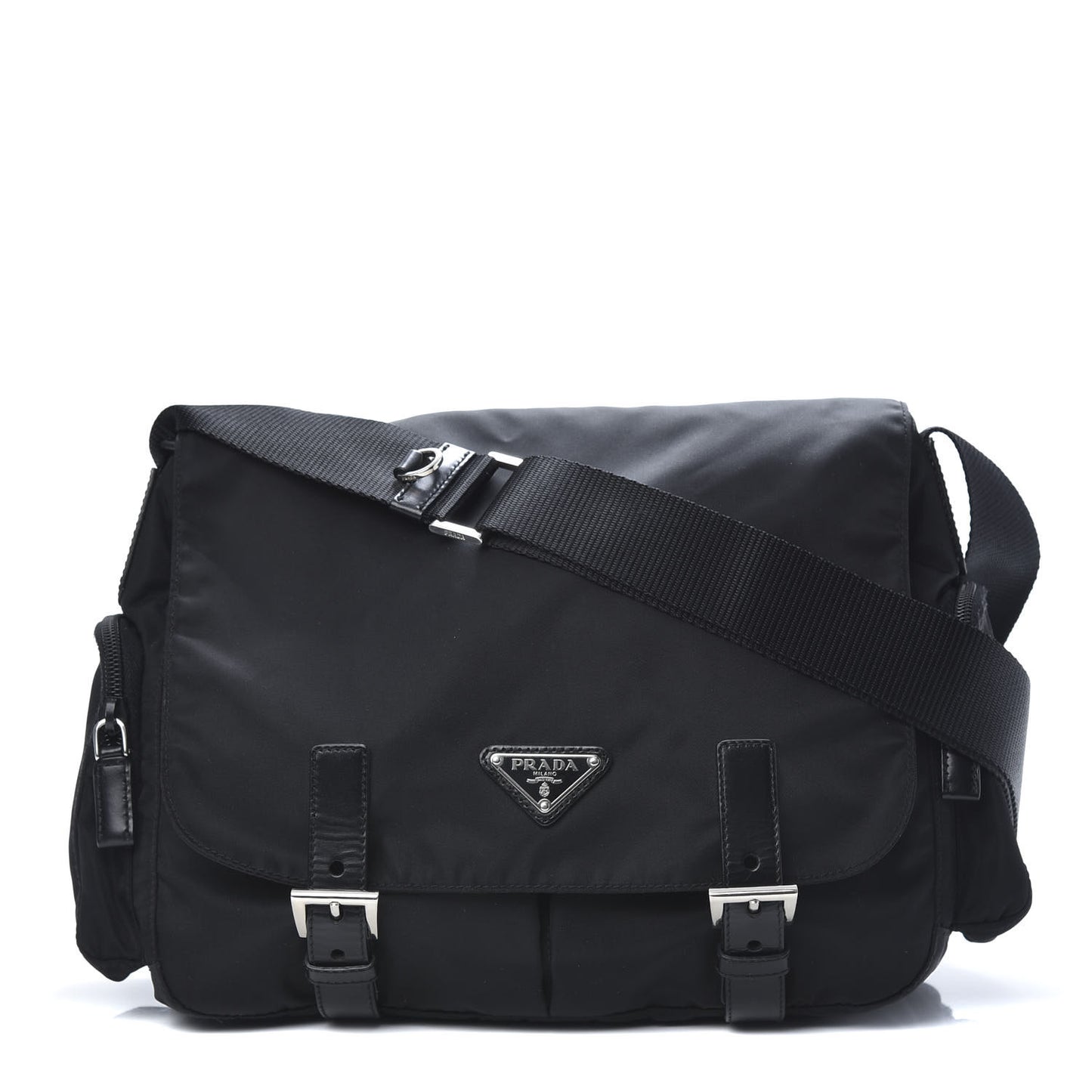 Tessuto Nylon Vela Messenger Bag Black