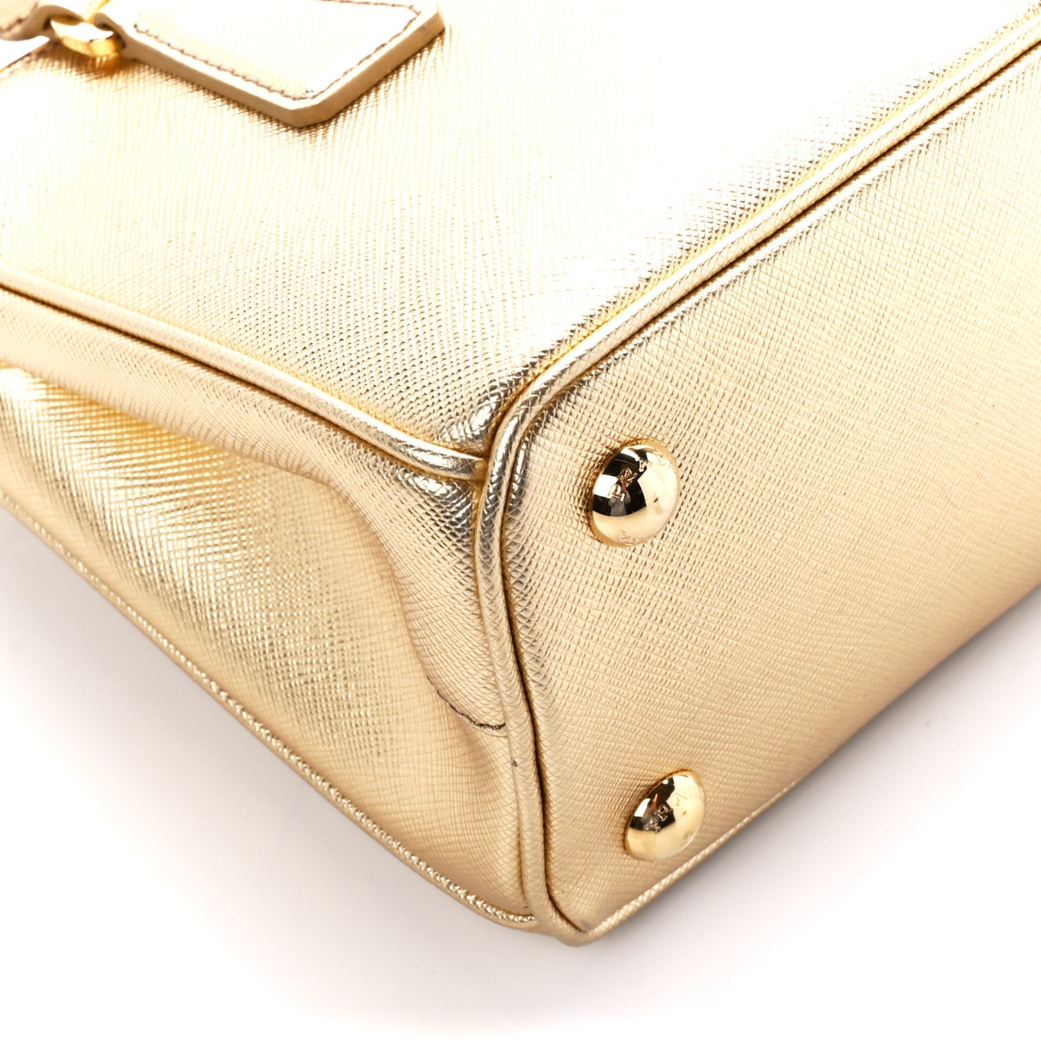 Prada Saffiano Lux Mini Galleria Double Zip Tote Platino 9 of 11