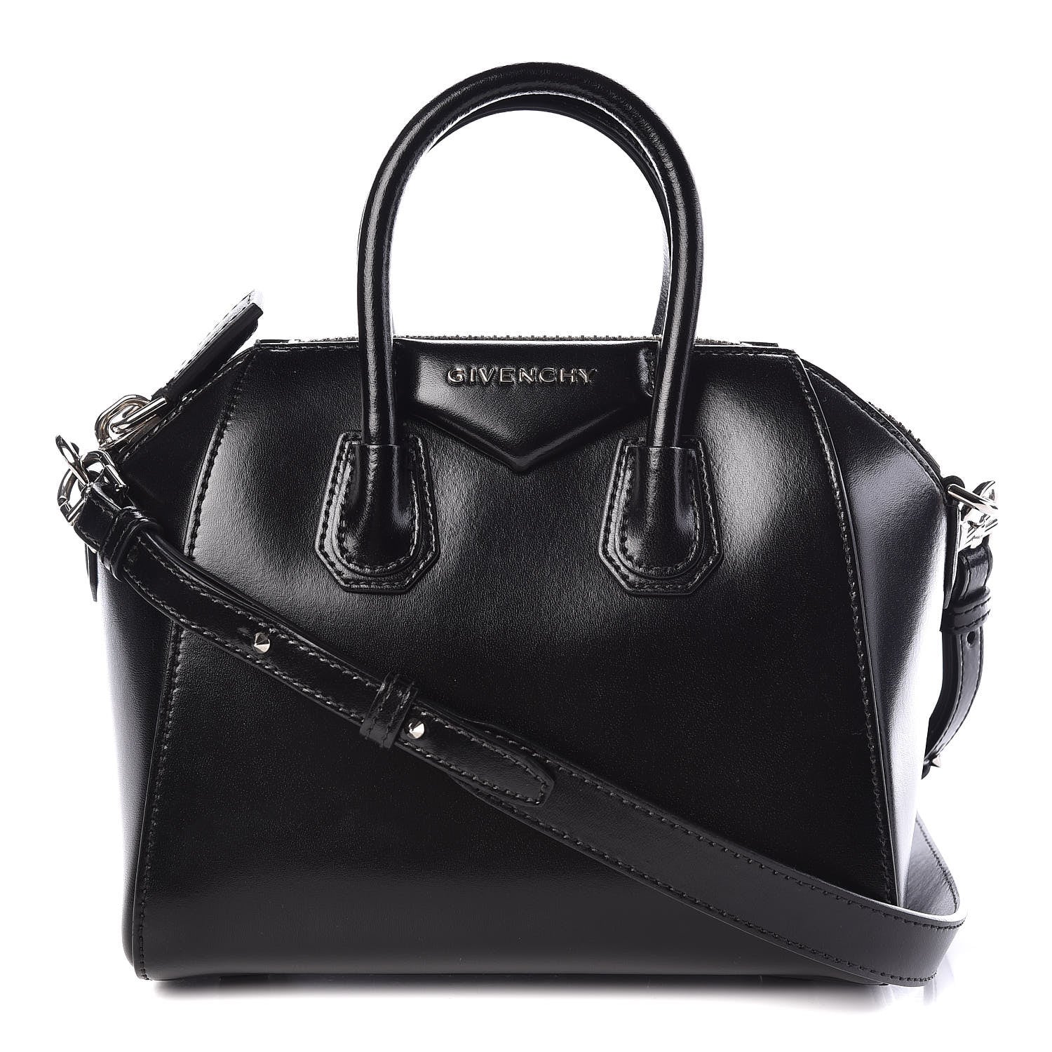 Givenchy Shiny Lord Calfskin Mini Antigona Black 1 of 9