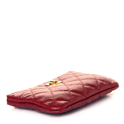 Chanel Aged Calfskin Quilted Small Reissue Cosmetic Case Red 4 of 9