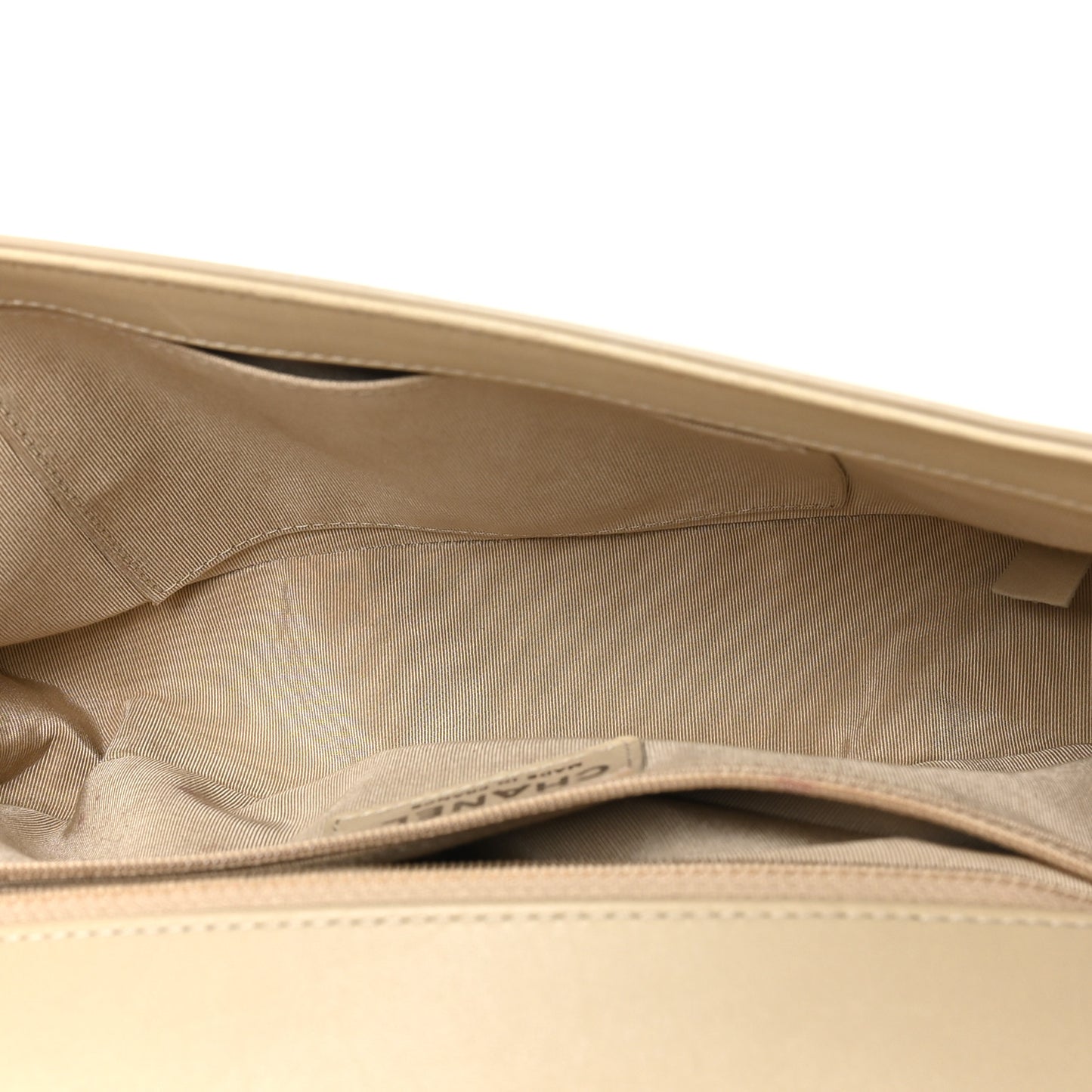 Patent New Medium Boy Reverso Flap Beige