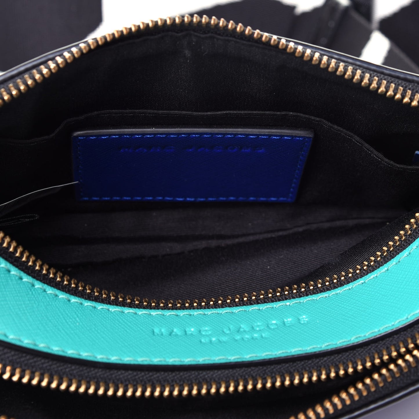 Saffiano Small Snapshot Camera Bag Academy Blue Multicolor