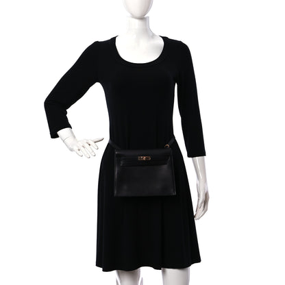 Hermes Evercolor Kelly Danse II Belt Bag Black 2 of 11