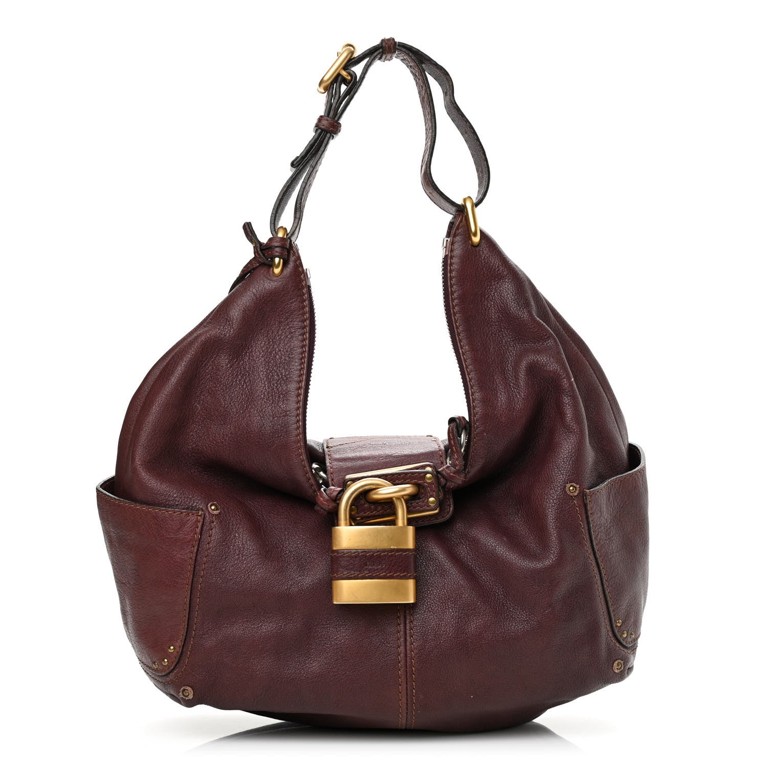 Chloe Calfskin Paddington Hobo Burgundy 1 of 12