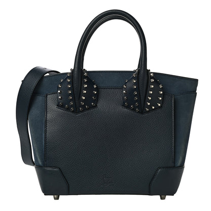 Christian Louboutin Suede Grained Calfskin Studded Small Eloise Tote Navy Blue 1 of 11