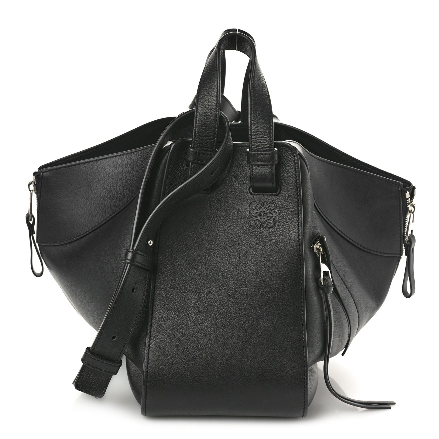 Calfskin Small Hammock Shoulder Bag Black