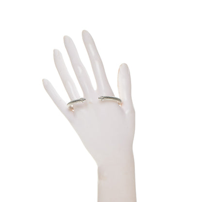 David Yurman Sterling Silver Diamond 5mm Cable Classics Dome Bracelet 2 of 4