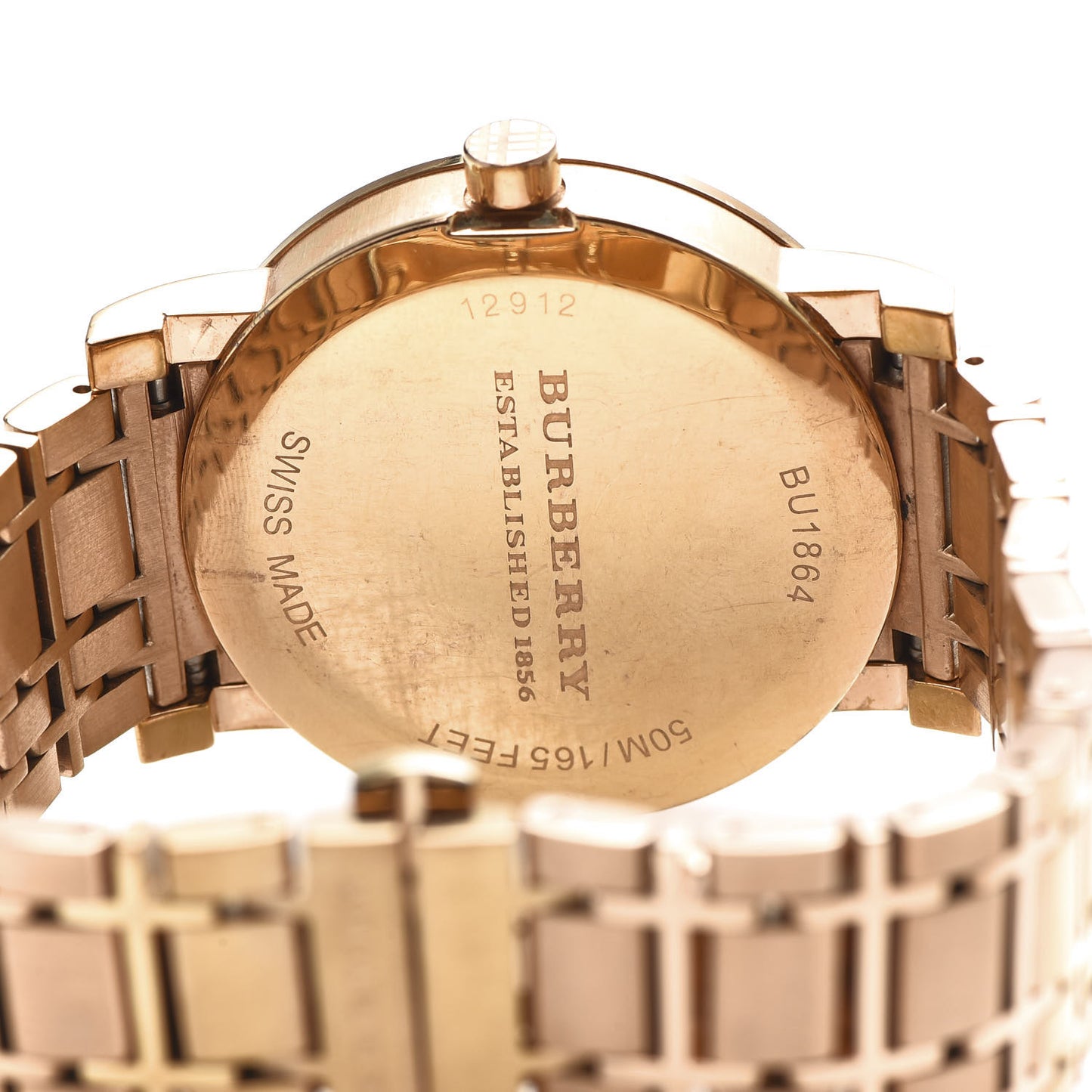 Stainless Steel 38mm Heritage Quartz Watch Rose BU1864