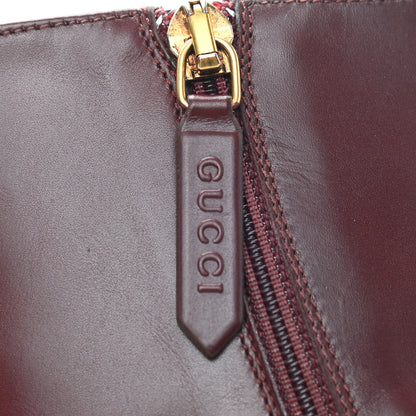 Gucci Calfskin Womens GG Ankle Boots 36.5 Vintage Bordeaux 9 of 10