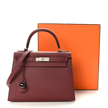 Hermes Epsom Kelly Sellier 28 Rouge H 3 of 10