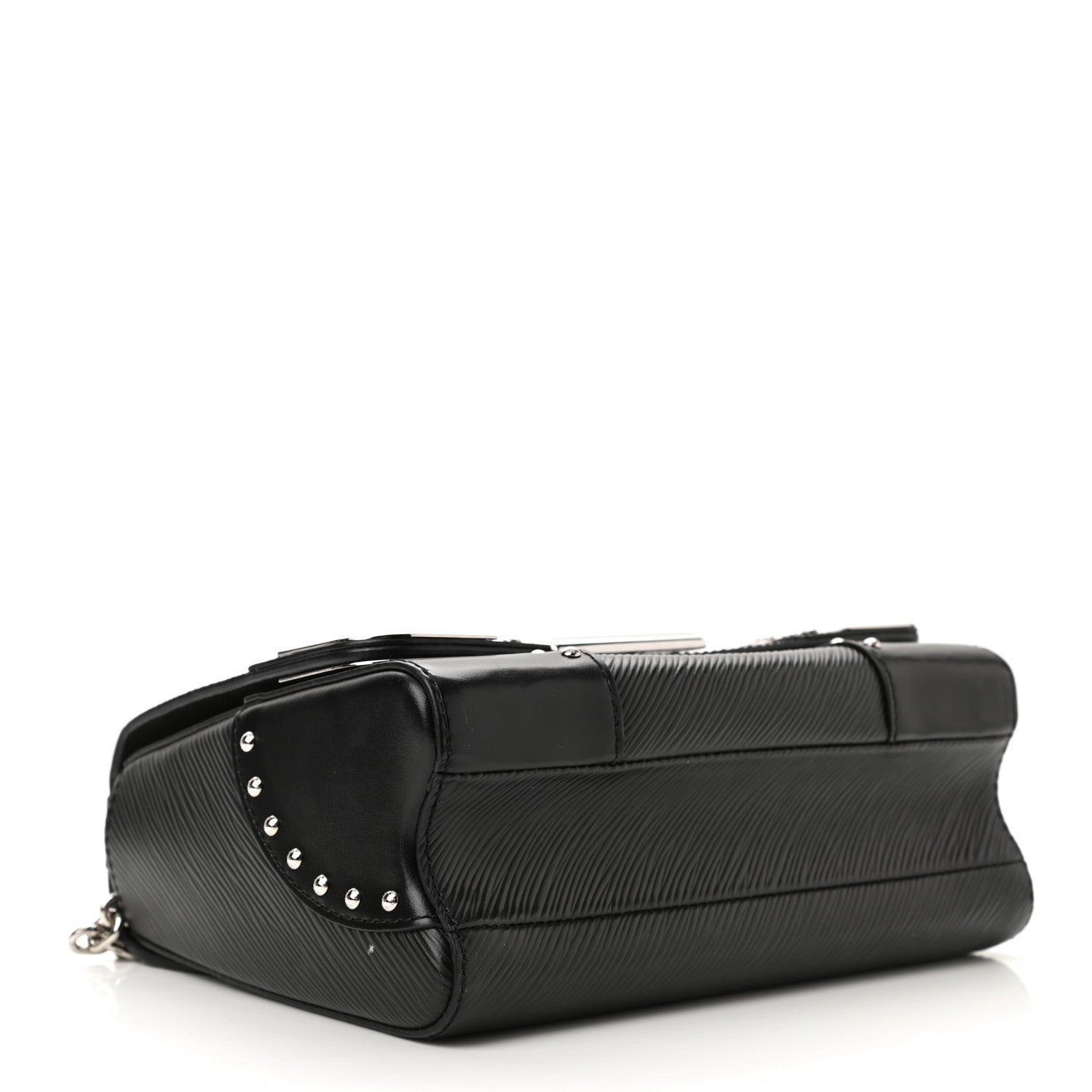 Louis Vuitton Epi Studded Mirror Twist Shoulder Bag MM Black 4 of 10