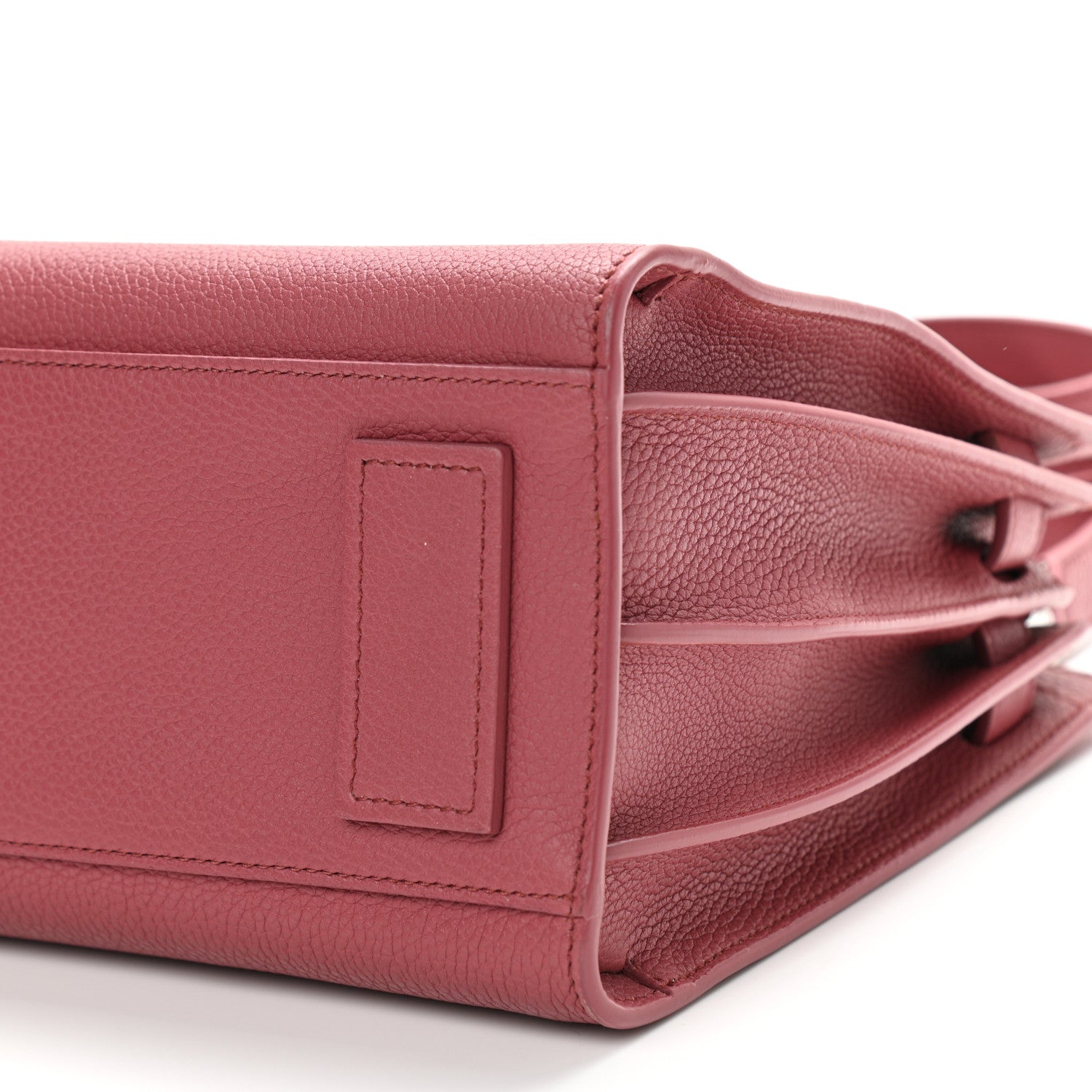 Saint Laurent Grained Calfskin Baby Supple Sac De Jour Dark Rose 9 of 9