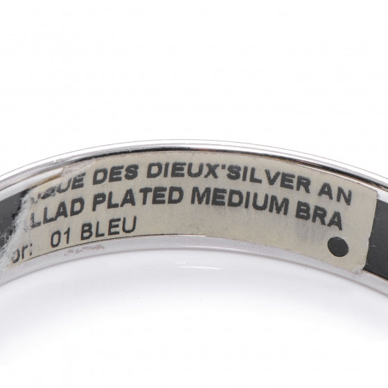 Hermes Enamel Printed Musique des Dieux Medium Bracelet 65 Bleu 5 of 6