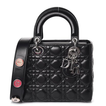 Christian Dior Lambskin Cannage Small Lucky Badges My Lady Dior Black 1 of 13