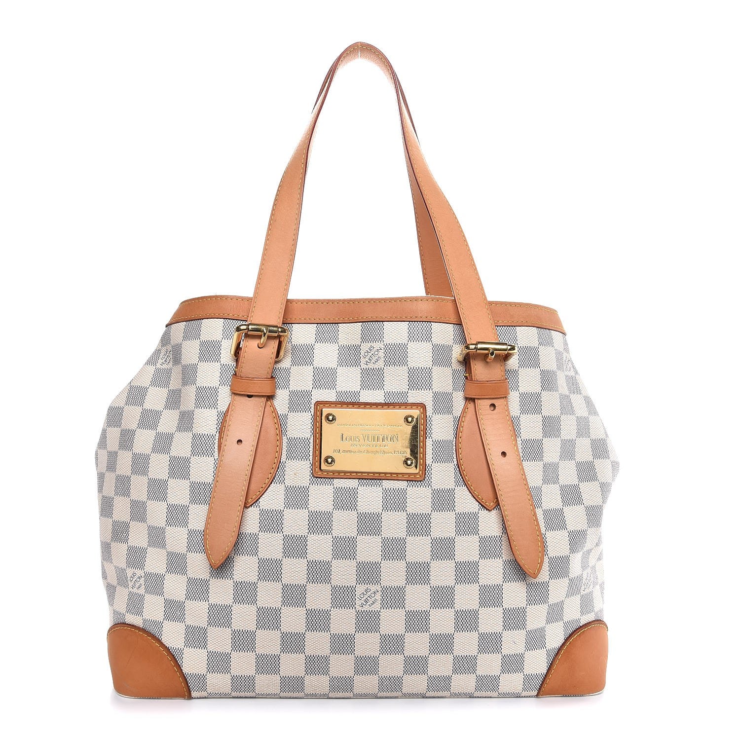 Louis Vuitton Damier Azur Hampstead MM 1 of 7