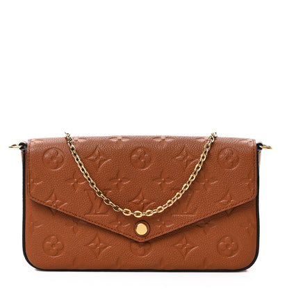 Louis Vuitton Empreinte Pochette Felicie Chain Wallet Cognac 2 of 8