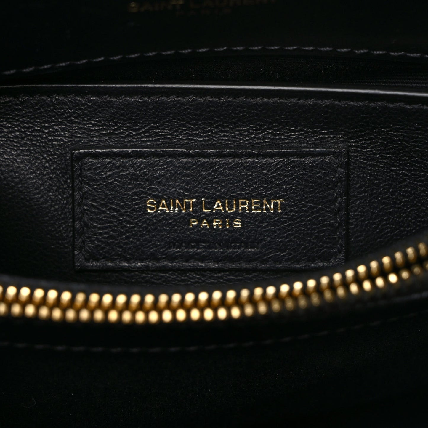 Calfskin Y Quilted Monogram Small Loulou Chain Satchel Black