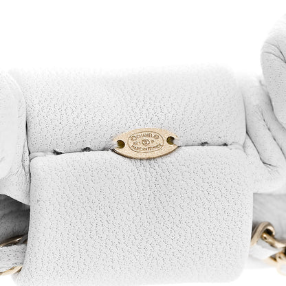 Chanel Lambskin Chain CC Hair Scrunchie White 4 of 5