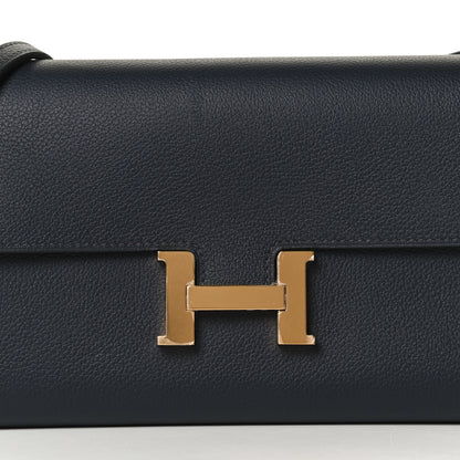 Hermes Evercolor Constance Wallet To Go Bleu Nuit 7 of 12