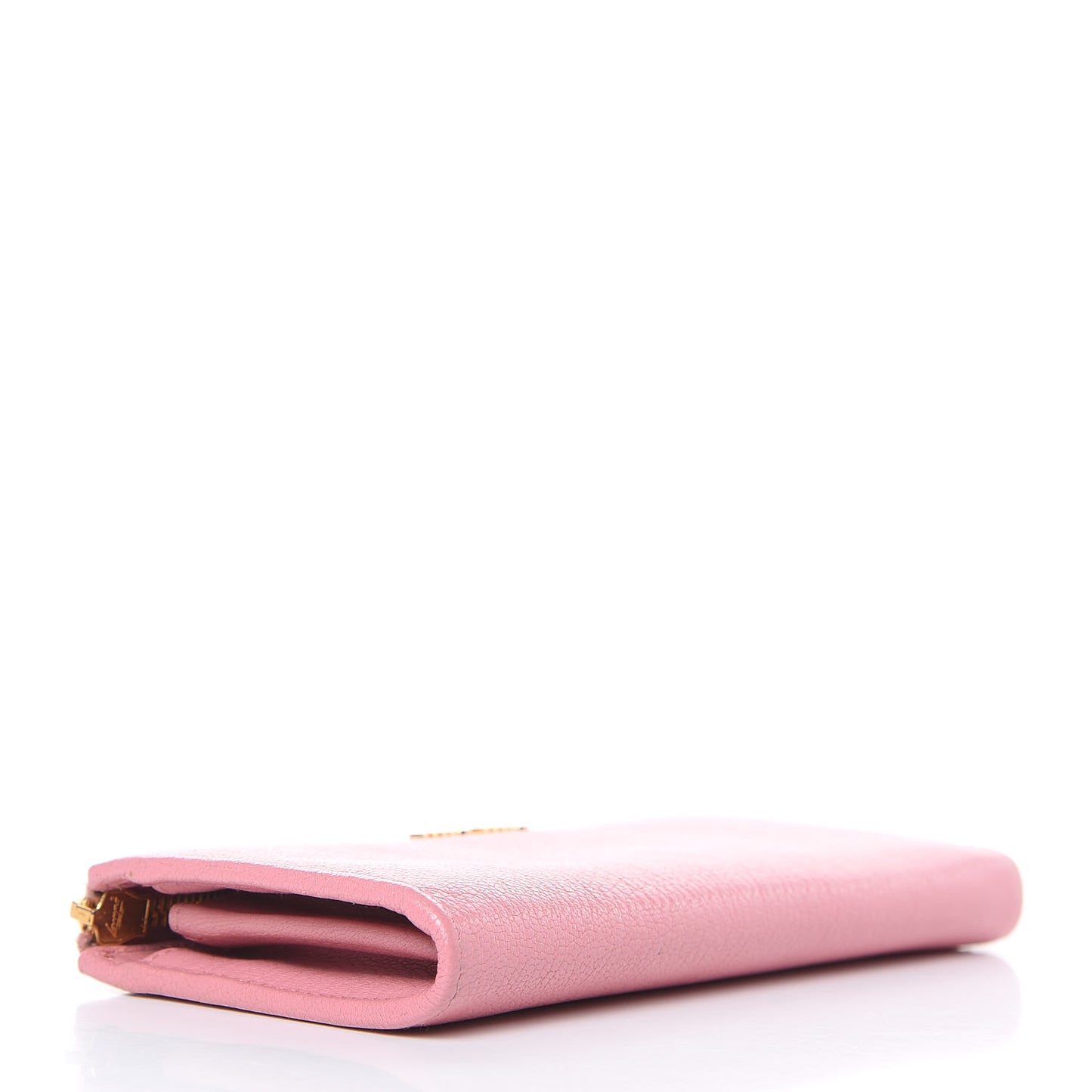 Goatskin Madras Zip Around Wallet Rosa