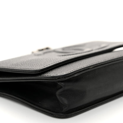 Chanel Caviar Timeless CC Wallet On Chain WOC Black 10 of 12