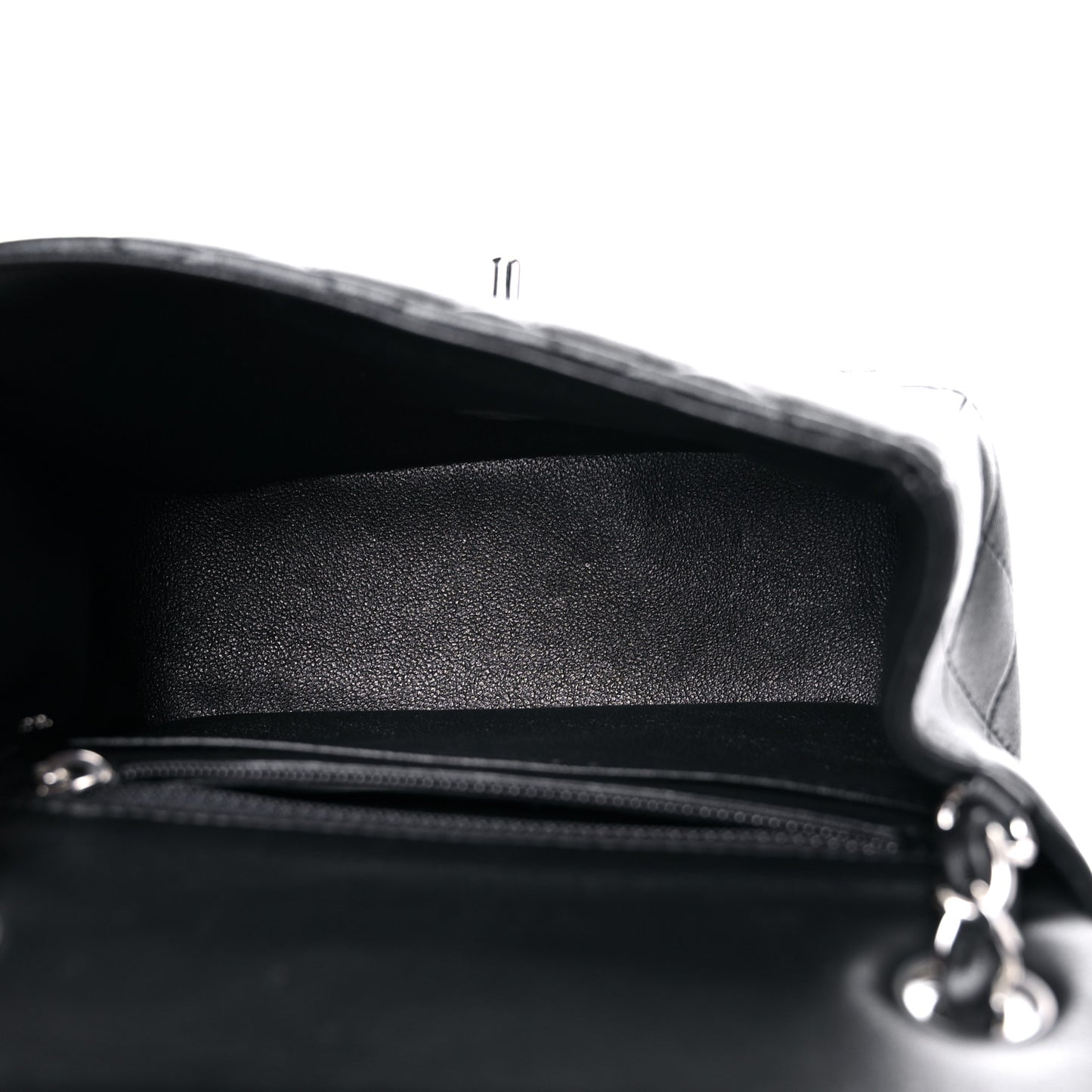 Lambskin Quilted Mini Square Flap Black