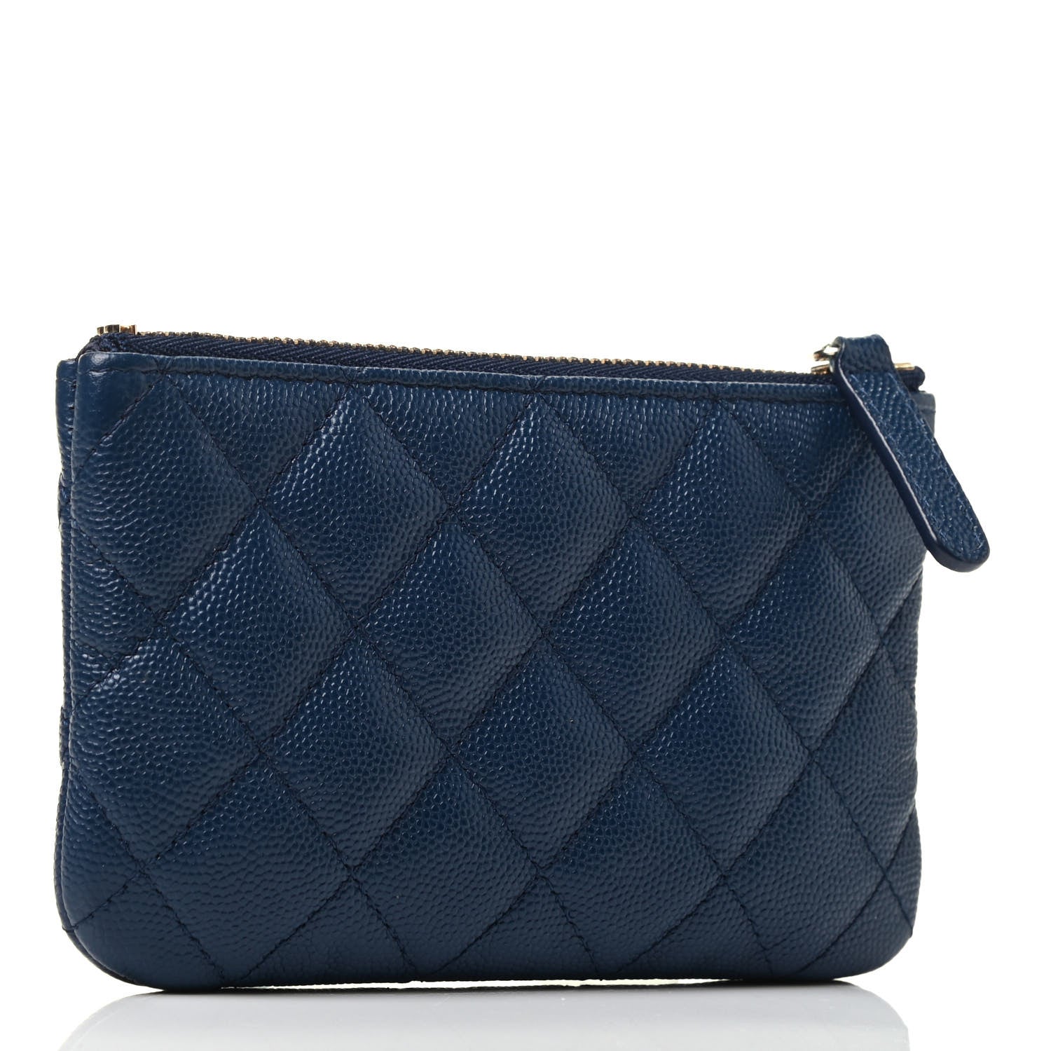 Chanel Caviar Quilted Small Cosmetic Case Navy 2 of 3