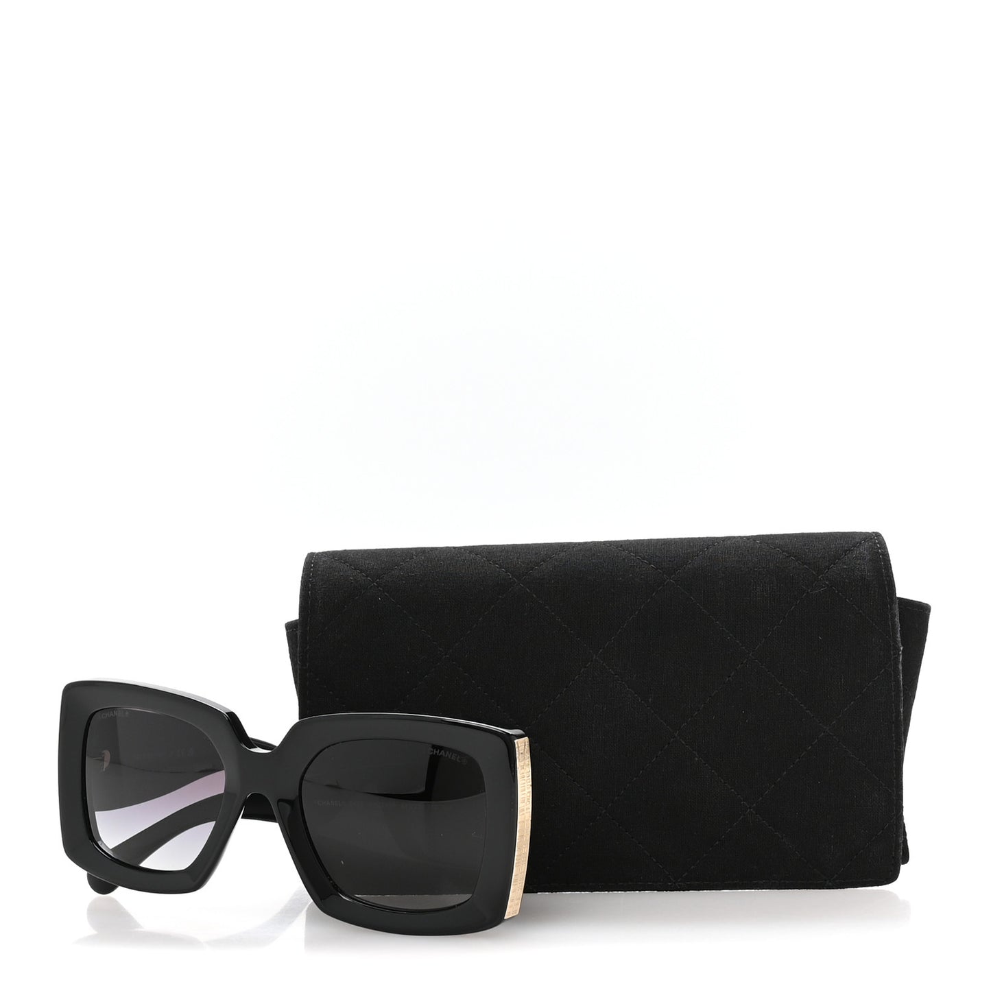 Acetate Rectangle Sunglasses 5435 Black