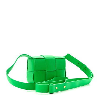 Bottega Veneta Lambskin Maxi Intrecciato Extra Mini Cassette Crossbody Bag Parakeet 3 of 9