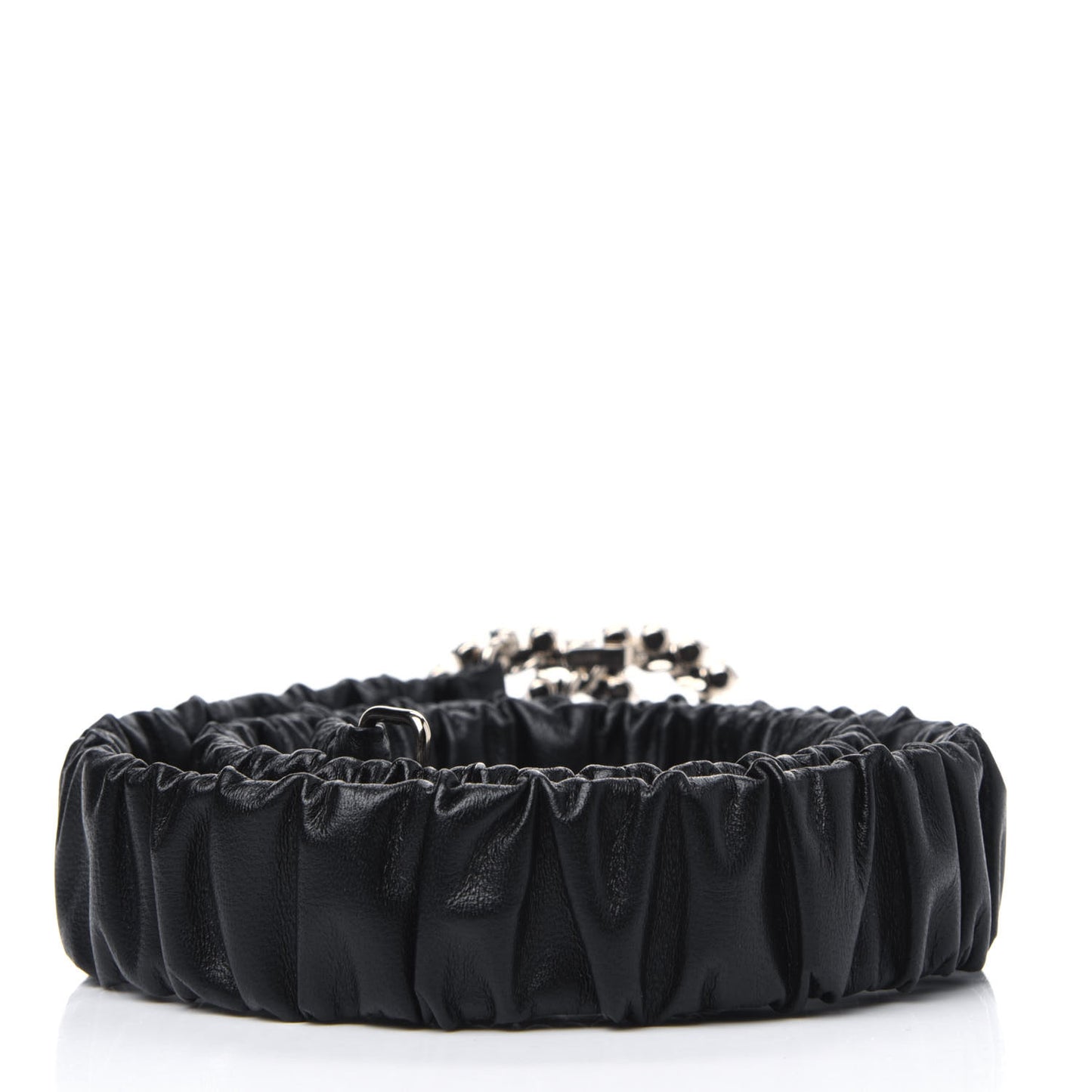 Calfskin Crystal CC Belt 80 Black