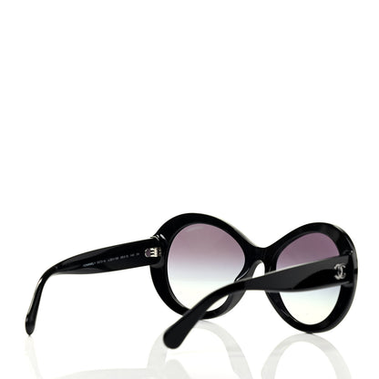 Chanel Oval CC Sunglasses 5372 Black 3 of 6