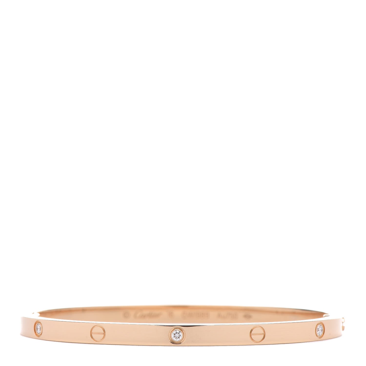 Cartier 18K Yellow Gold 6 Diamond Small LOVE Bracelet 16 1 of 5