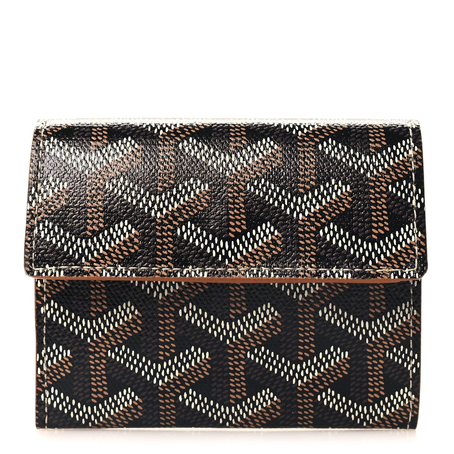 Goyardine Marigny Coin Purse Wallet Black Gold