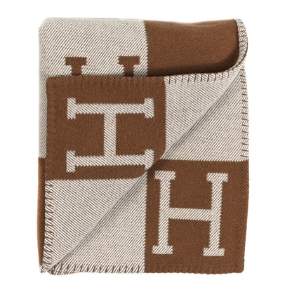 Hermes Wool Cashmere Avalon Blanket Ecru Camel 2 of 4