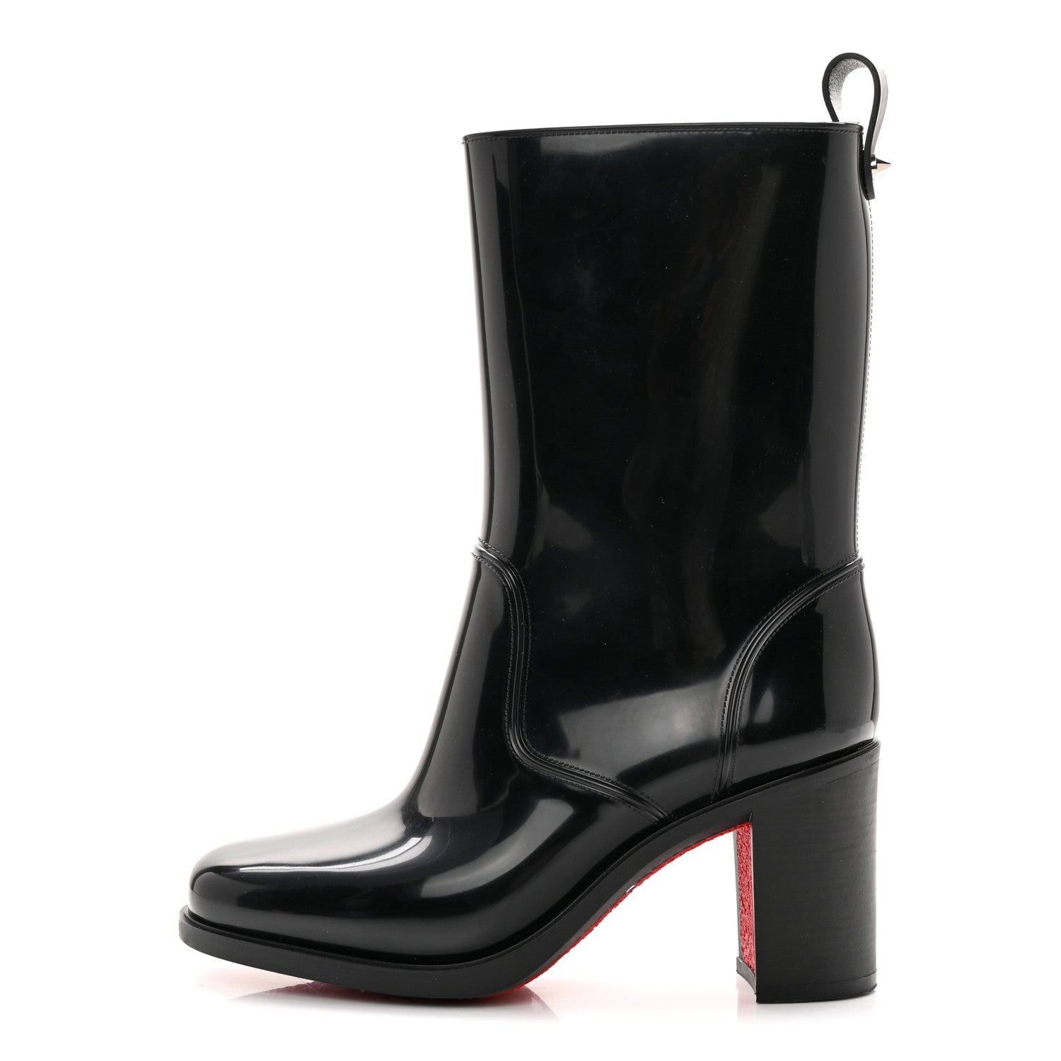 Christian Louboutin Recycled PVC Calfskin Loubirain 70 Boots 36 Black 1 of 11