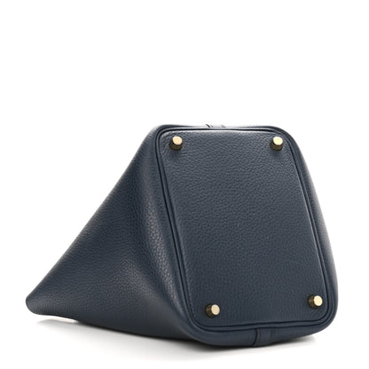 Hermes Taurillon Clemence Picotin Lock 18 PM Bleu Nuit 4 of 11