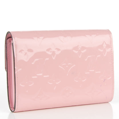 Louis Vuitton Vernis Sarah Compact Wallet Rose Ballerine 3 of 8