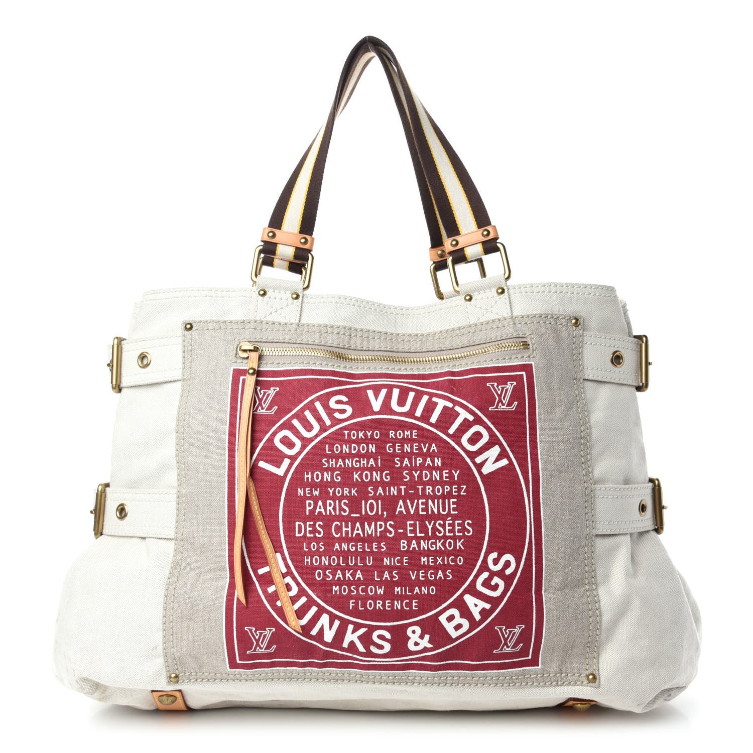Louis Vuitton Toile Globe Shopper Cabas GM Red 1 of 16
