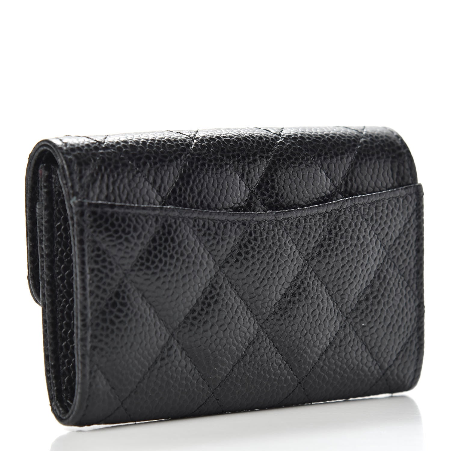 Chanel Caviar Quilted Flap Card Holder Black 3 of 7