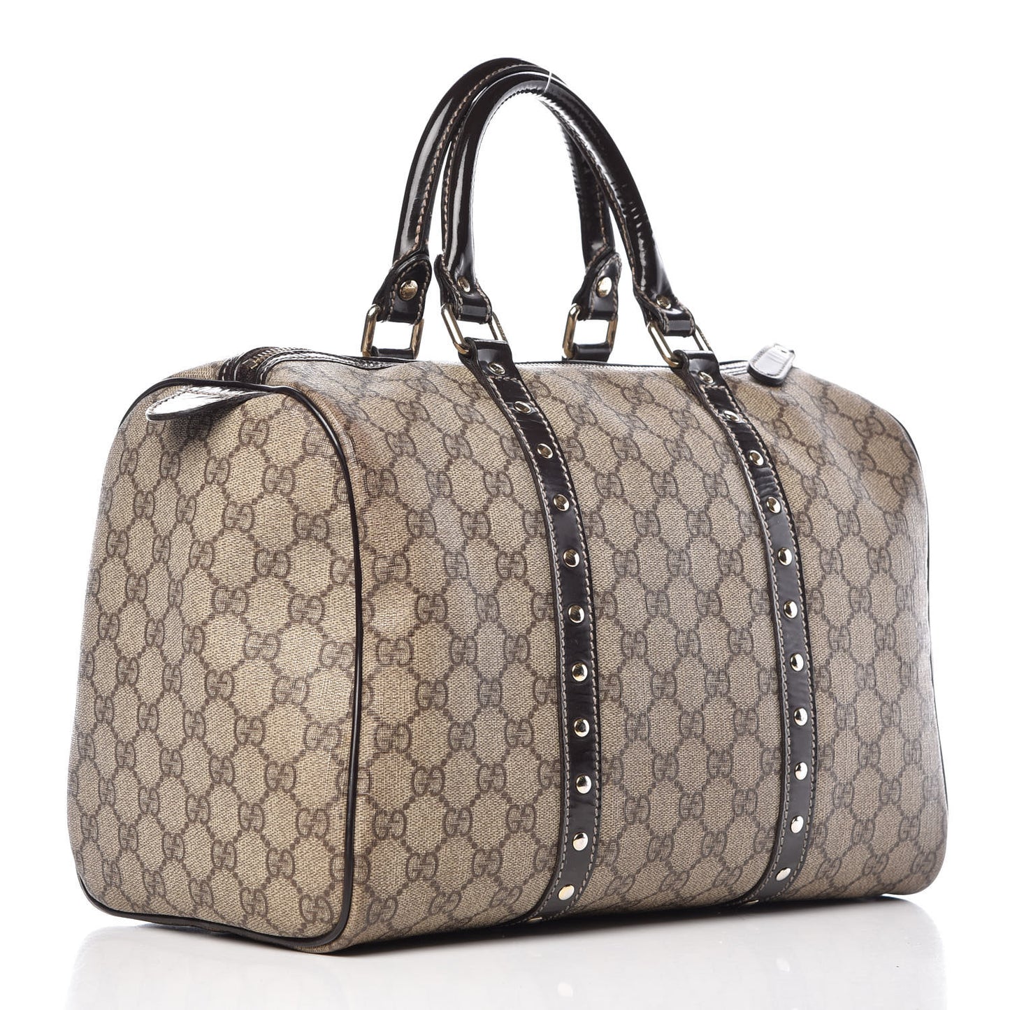 Monogram Guccissima Hearts Studded Medium Joy Boston Dark Brown