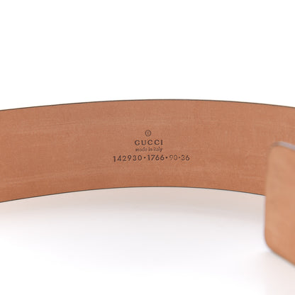 Gucci GG Supreme Monogram Selleria Interlocking G 40mm Belt 90 36 Beige Ebony Cuir 4 of 5