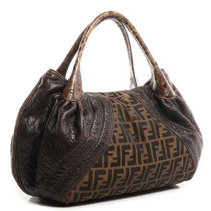 Fendi Zucca Nappa Nuvolata Vitello Tortuga Spy Tobacco Moro 3 of 9